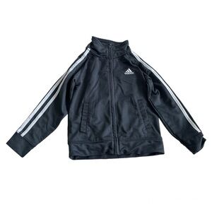 Adidas Black & White Full Zip Athletic Jacket